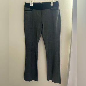 Express Dark Grey with black trim women dress pant